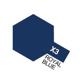 X-3 Royal Blue, Acrylic Mini 10 ml (penselmaling, blank) - Tamiya